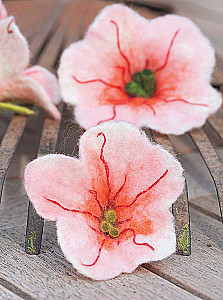 Wool Flowers. Original Models in Felting Technique