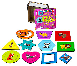 IQ Wooden Puzzle. Shapes and Colors