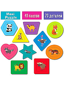 IQ Wooden Puzzle. Shapes and Colors