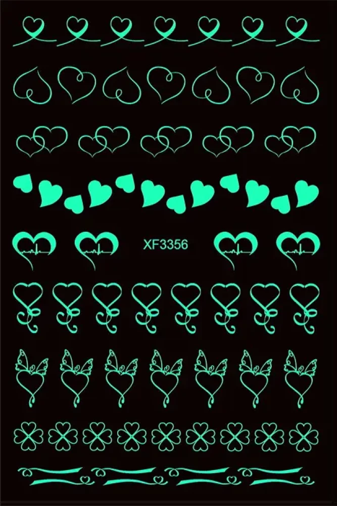 Glow-in-the-dark stickers - Hearts