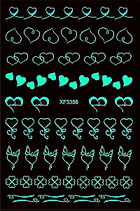 Glow-in-the-dark stickers - Hearts