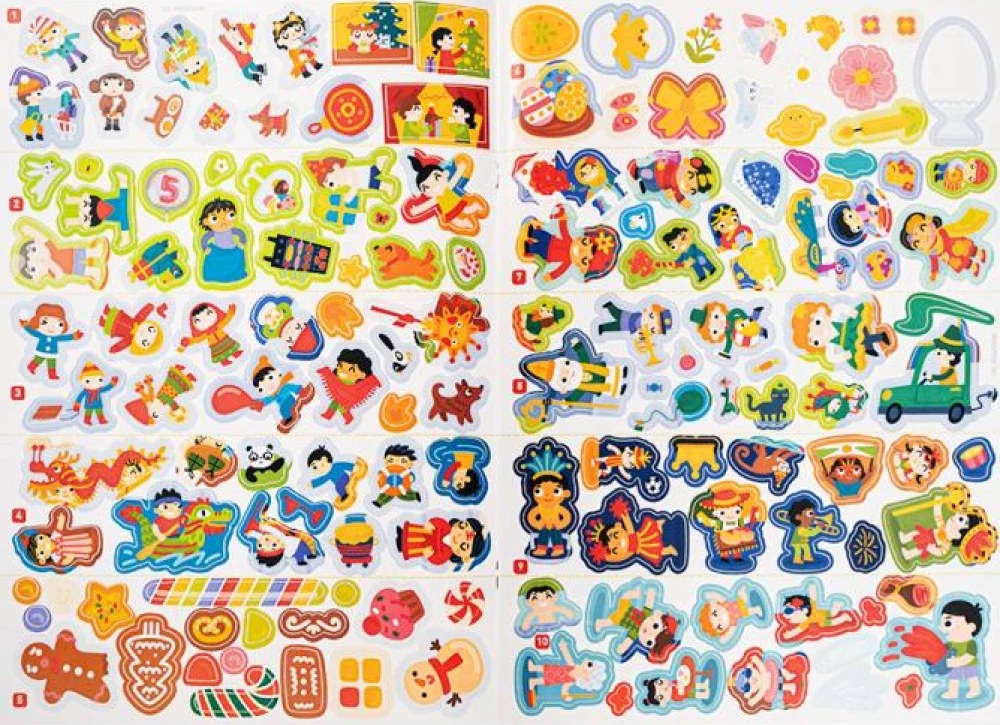 100 reusable stickers! Holidays of the World