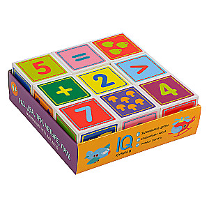 Smart cubes in a tray. 9 pieces. One, two, three, four, five