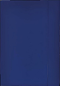 Folder with elastic band, dark blue, A4