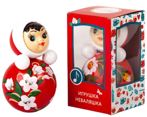 Игрушка-неваляшка - Кукла расписная, 15 см