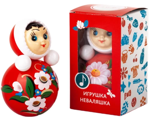 Игрушка-неваляшка - Кукла расписная, 10 см