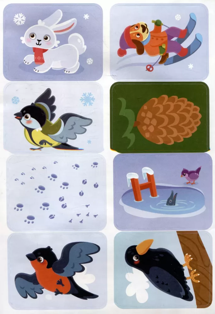 Riddles with Stickers. Adventures in the Winter Forest