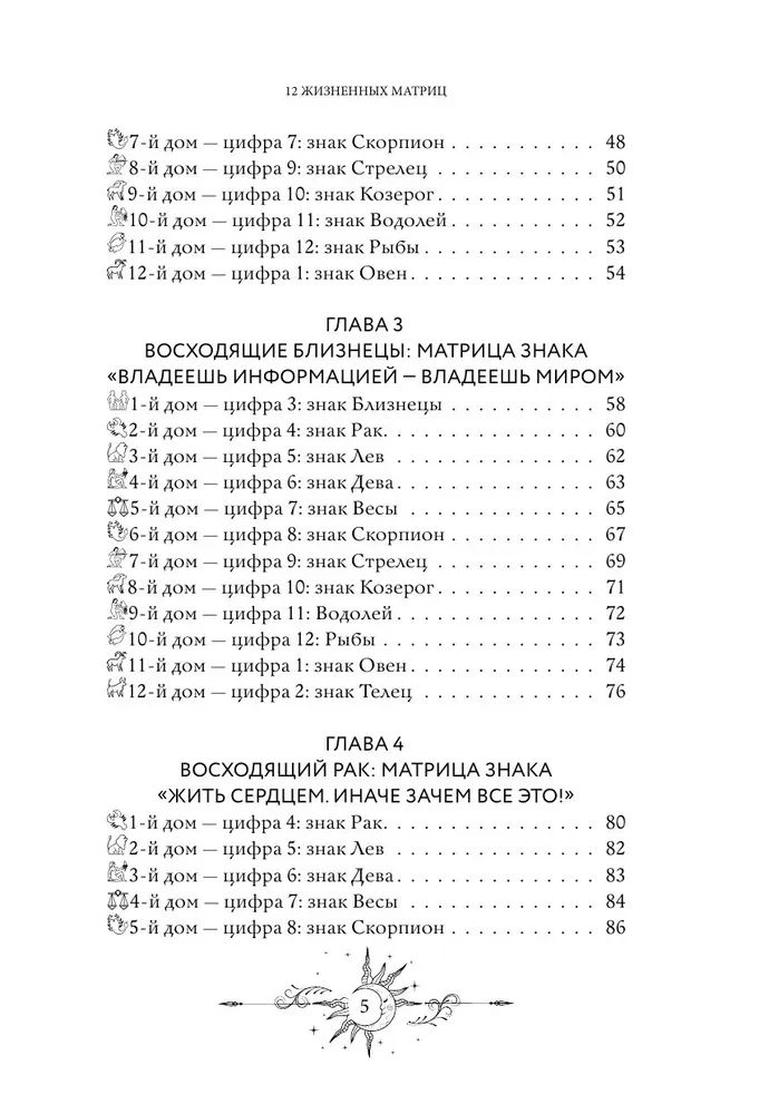 12 Ascending Zodiac Signs: 12 Life Matrices