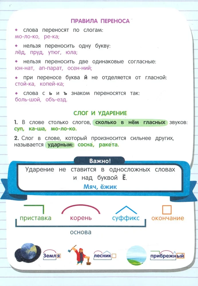 Russian Language: Cheat Sheet Notebook