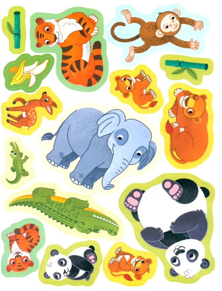 Zoo inhabitants. Sticker book