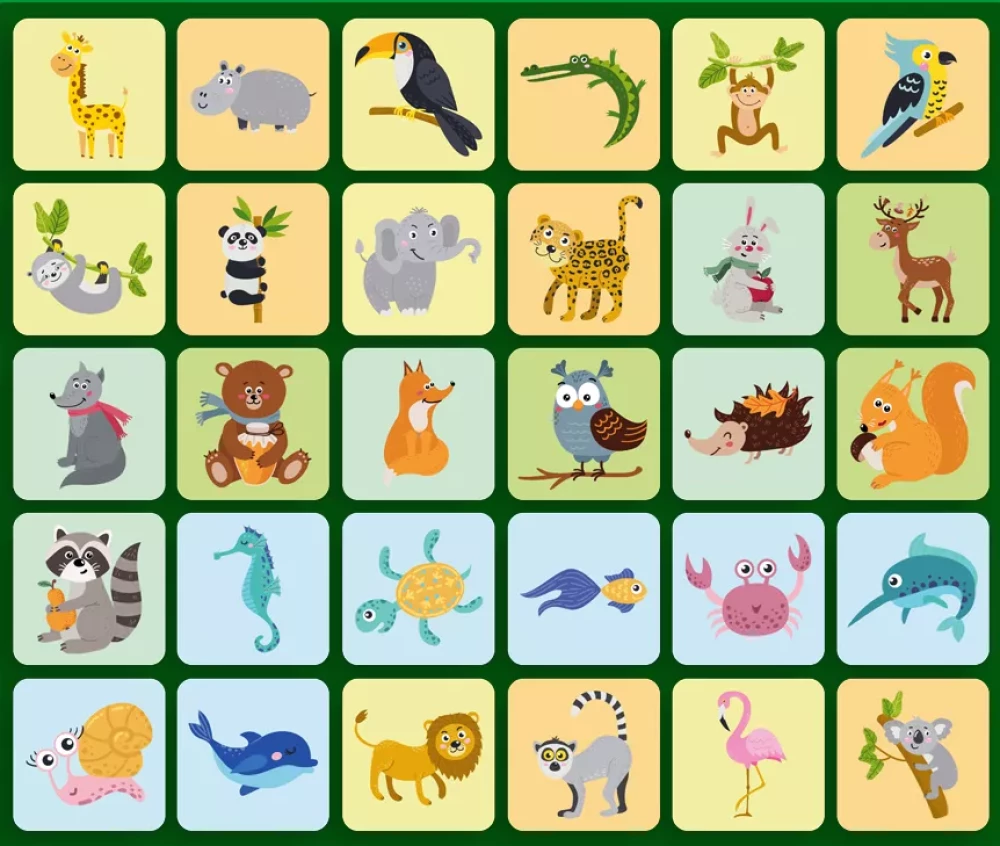 Children's Entertainment Game - Memoland. Animals