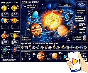 Didactic poster with augmented reality. Solar system