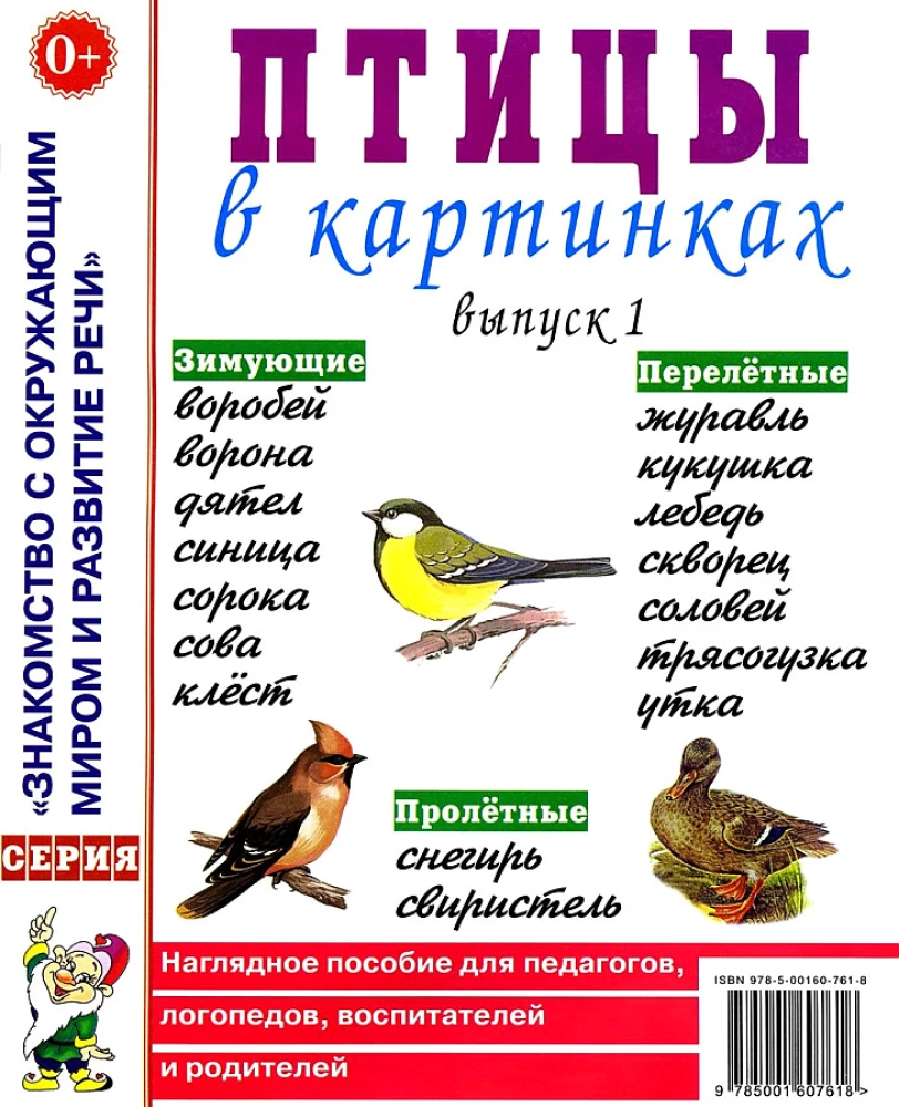 Birds in Pictures. Issue 1. Visual Aid for Educators, Speech Therapists, Educators, Parents