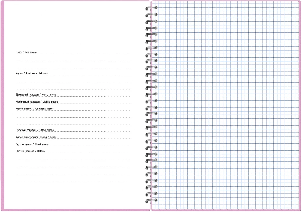 Тетрадь А4 96 листов в клетку - Pastel Collection Purple/Pink