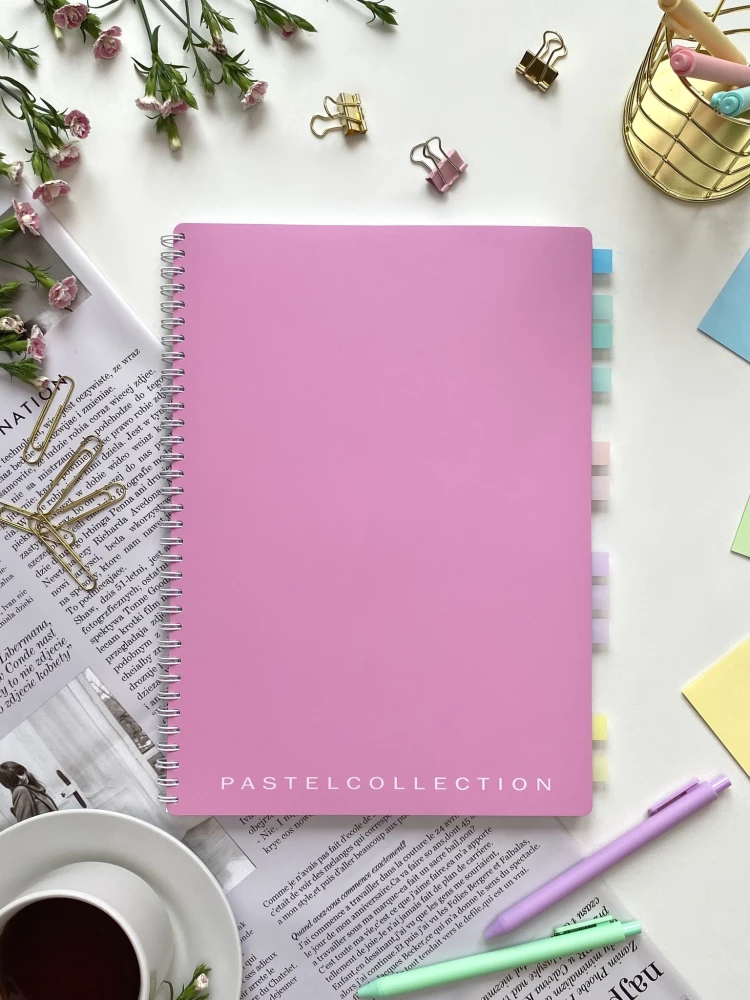 Notebook A4 - Pastel Collection Pink/Purple