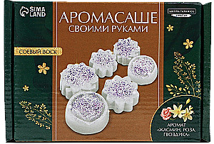 DIY Aromasache. Set for creating an aromatic figure from soy wax - Flowers with glitter