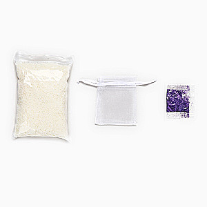 DIY Aromasache. Set for creating an aromatic figure from soy wax - Flowers with glitter