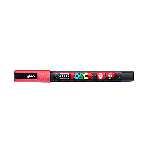 Posca pc-3ml Marker, red with glitter, 0.9 - 1.3 mm, bullet tip