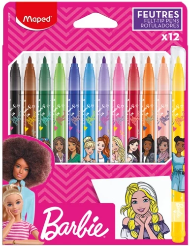 Markers Maped. Barbie, 12 colors