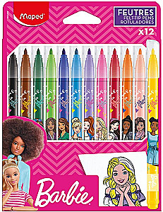 Markers Maped. Barbie, 12 colors