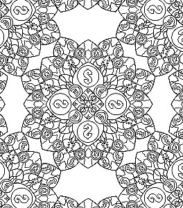 Money Mandalas. Anti-stress Coloring Book for Attracting Wealth