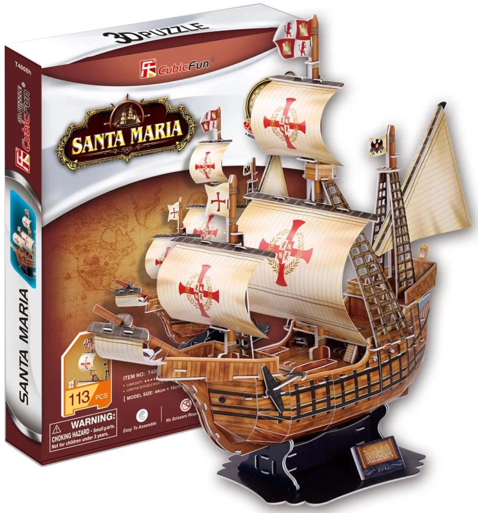 3D Puzzle - Ship. Santa Maria, 113 pieces