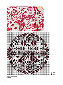 French Cross Stitch. Red Monochromes by Isabelle Vautier