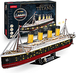 3D Puzzle - Titanic with LED Lighting, 266 Pieces