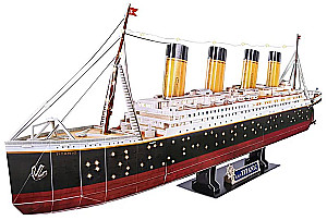 3D Puzzle - Titanic with LED Lighting, 266 Pieces