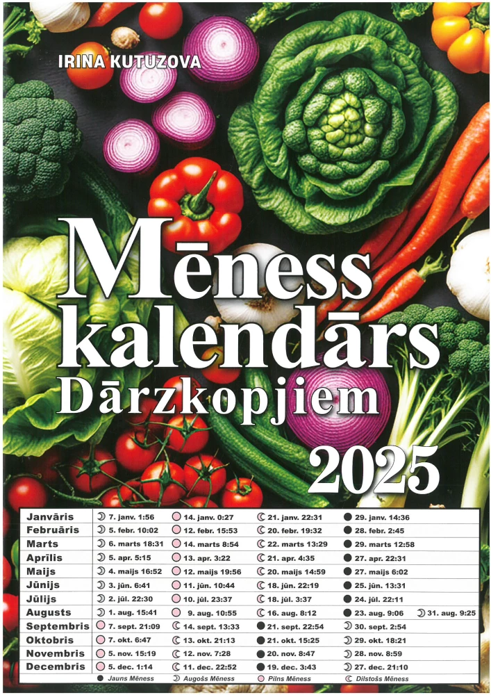 Calendar - Lunar Calendar for Gardeners 2025 (LV)