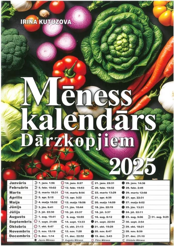 Calendar - Lunar Calendar for Gardeners 2025 (LV)