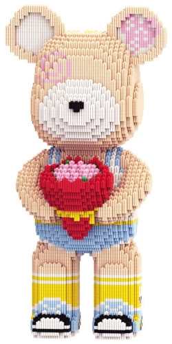 3D Constructor - Bear with a Bouquet, 7880 Pieces