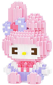 3D constructor - XINZ. Pink Rabbit, 1578 pieces