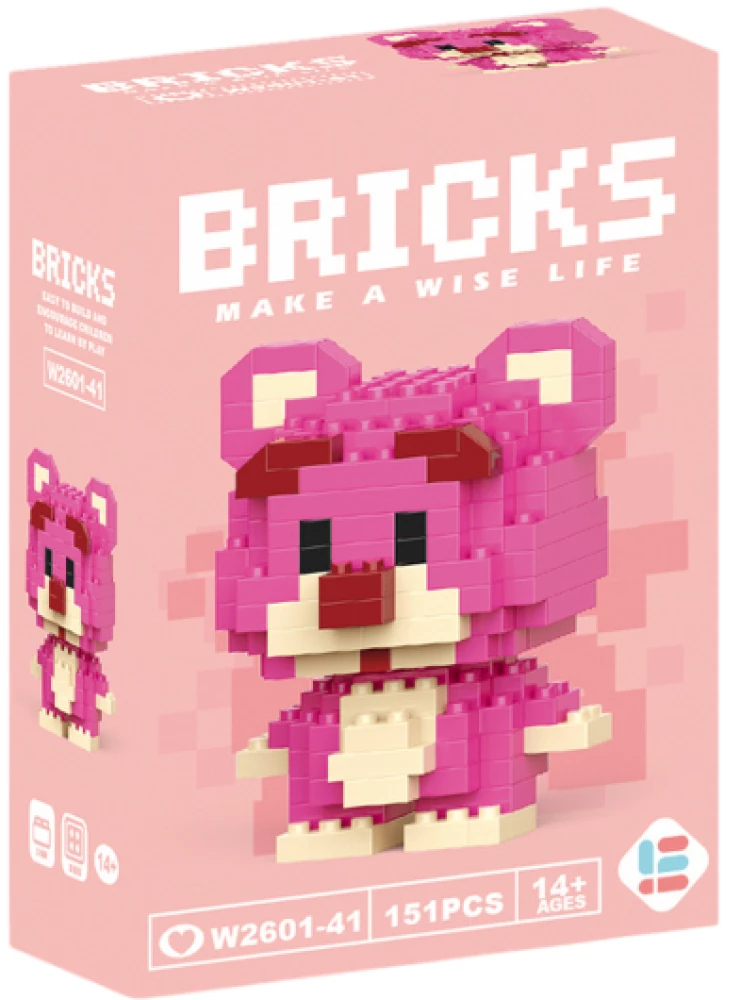 3D constructor - BRICKS. Bear, 151 pieces