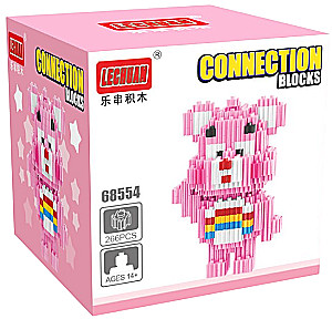 3D Constructor - Pink Bear, 266 pieces