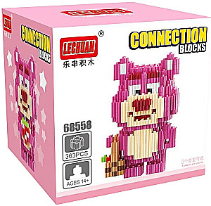 3D Constructor - LECHUAN. Pink Bear, 363 pieces