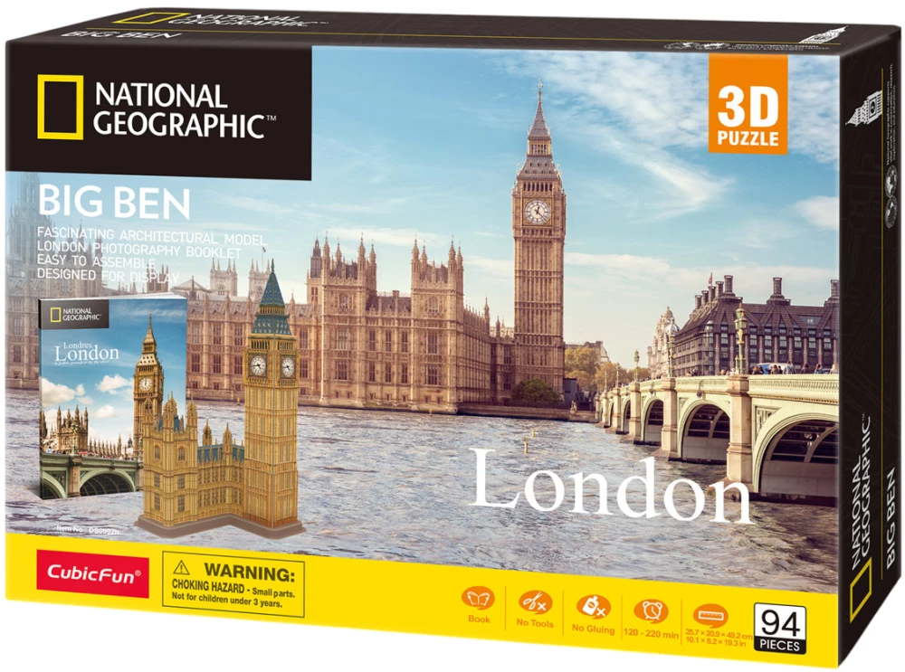 3D puzzle - Big Ben, 94 pieces