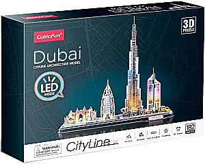 3D puzzle Dubai with LED backlight, 182 pieces