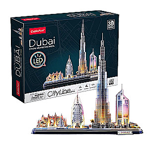 3D puzzle Dubai with LED backlight, 182 pieces