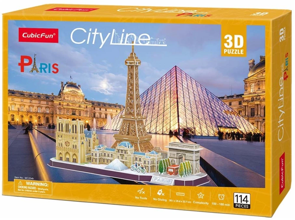 3D Puzzle - Paris, 114 pieces