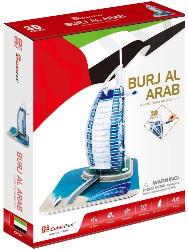 3D puzzle - Burj Al Arab Hotel, Dubai, 46 pieces