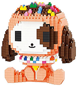 3D Constructor - Balody. Puppy with a donut, 699 pieces