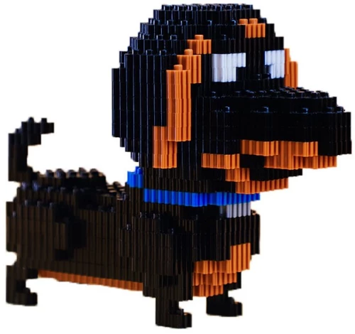 3D constructor - LECHUAN. Dachshund, 362 pieces