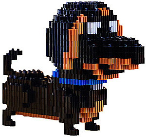 3D constructor - LECHUAN. Dachshund, 362 pieces