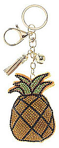 PINEAPPLE Keychain with Rhinestones, Assorted 6 Colors