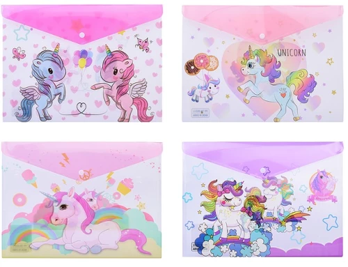 UNICORN Office Folder (4 Designs Assorted)