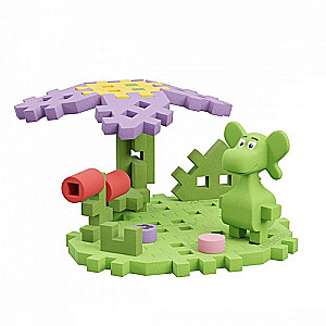 Marioinex Mini Waffle Constructor: Diplodocus And Jungle (25 elements)