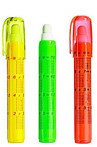 Segmented Eraser - Multiplication Table (assorted, 3 colors)