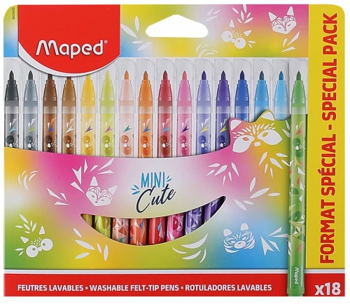 Набор фломастеров MAPED Mini Cute (18 цветов)