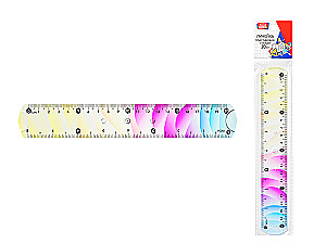 Plastic ruler, 20 cm, flexible